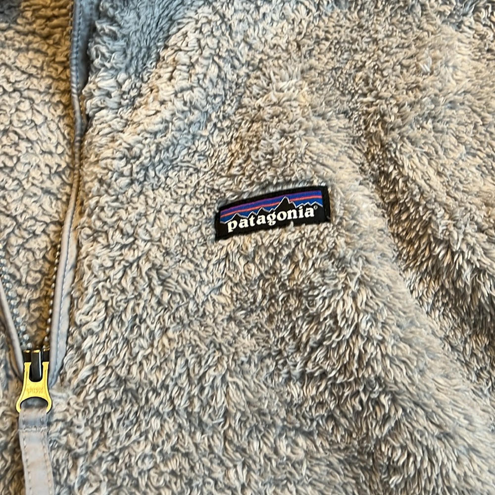 Patagonia Women’s Los Gatos 1/4 Zip Salt Grey Fleece Pullover Sweatshirt - Picture 5 of 11